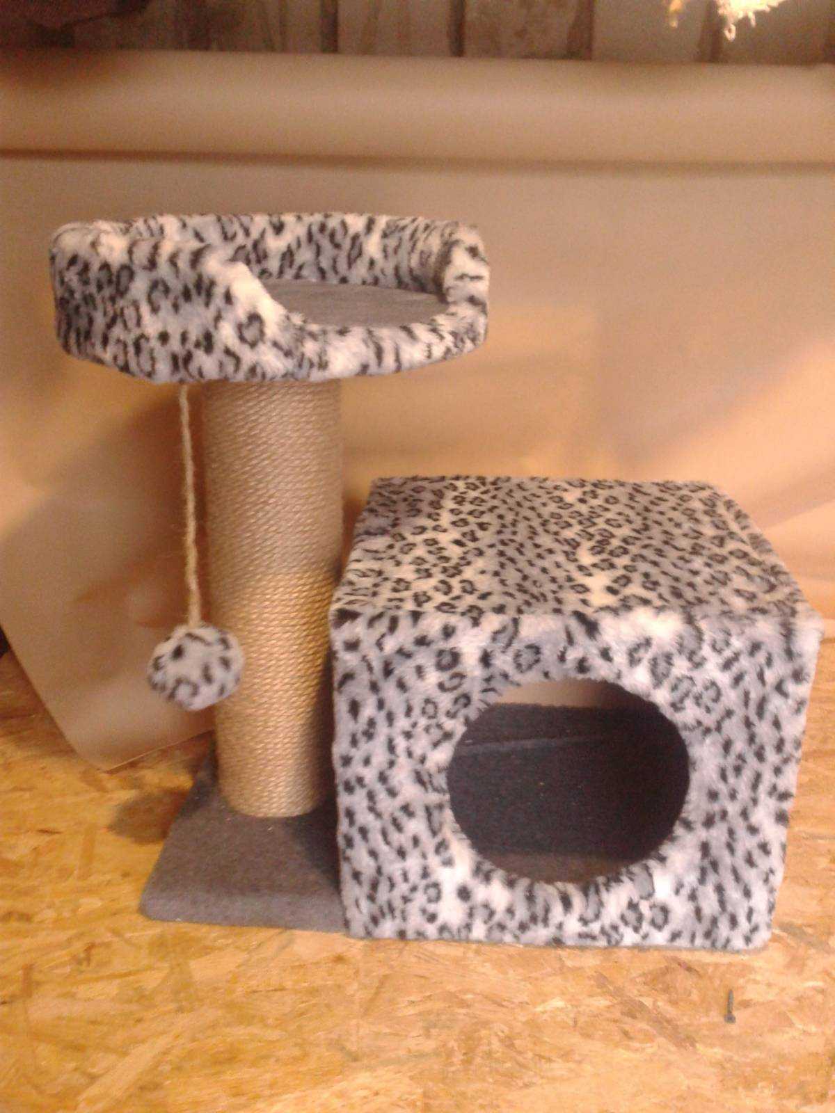 когтеточка и лежанка домик для кошки сшить