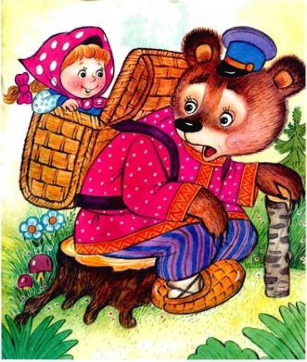 маша и медведь русская народная читать с картинками