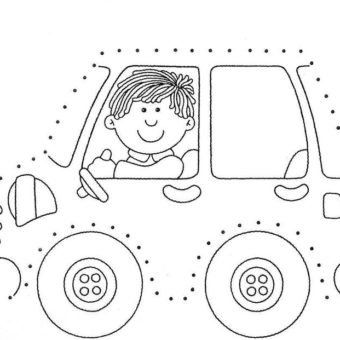Рисуем по точкам с детьми 3-4 лет — Транспорт