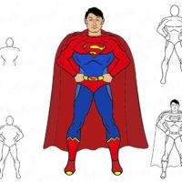 Как рисовать Супергероев поэтапно — для срисовки