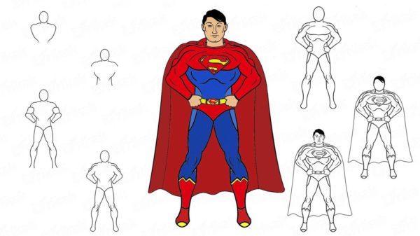 Как рисовать Супермен
