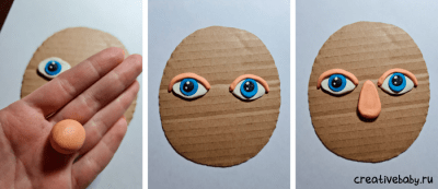 Портрет мамы из пластилина и картона: пошаговая инструкция по пластилинографии5