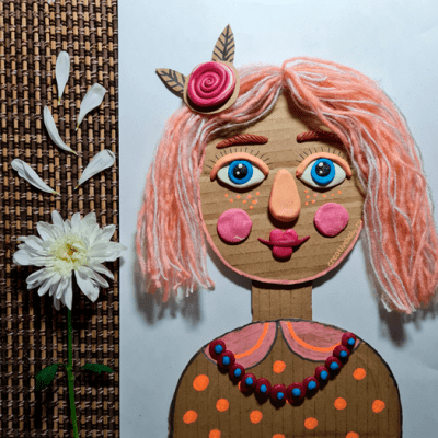 Портрет мамы из пластилина и картона: пошаговая инструкция по пластилинографии0